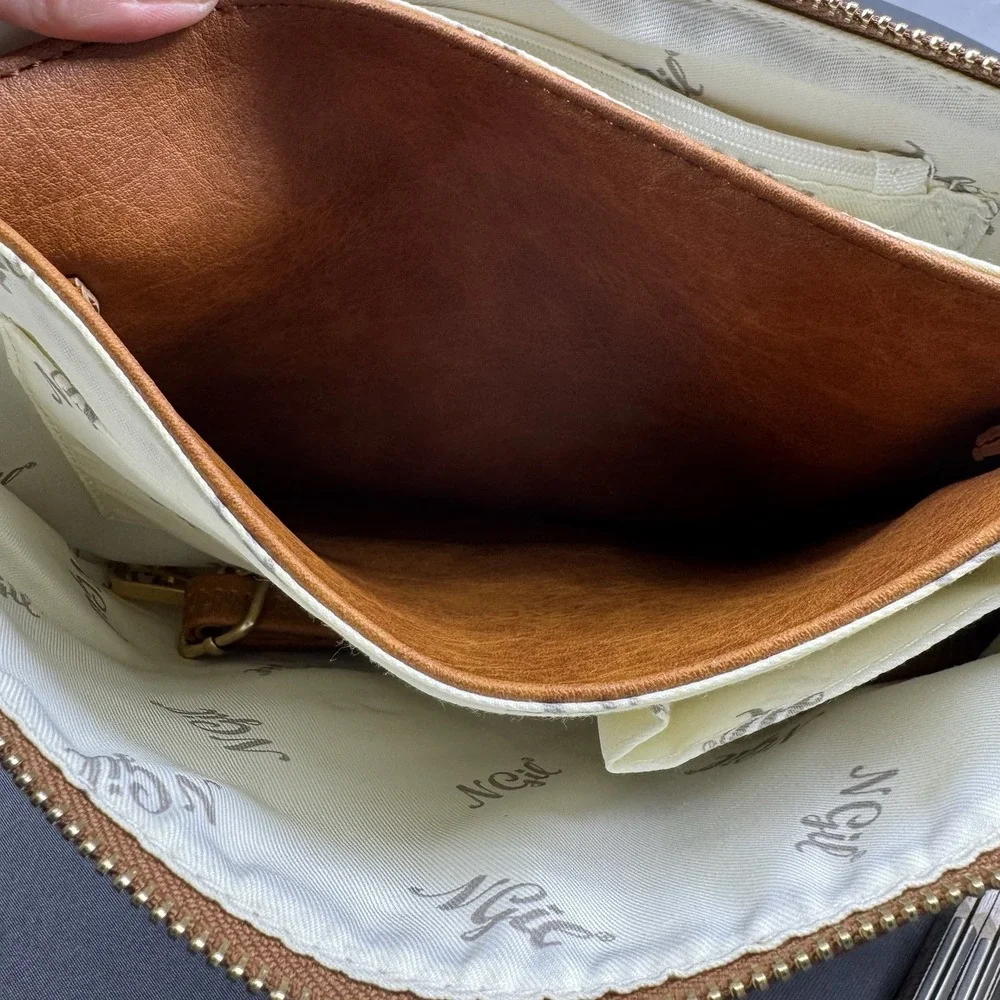 NGil Cognac Brown  Clutch, Shoulder Strap‎ Or Wristlet Strap NEW